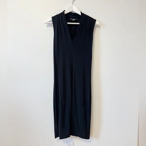 A/X Armani Exchange sleevesless v neck dress in black